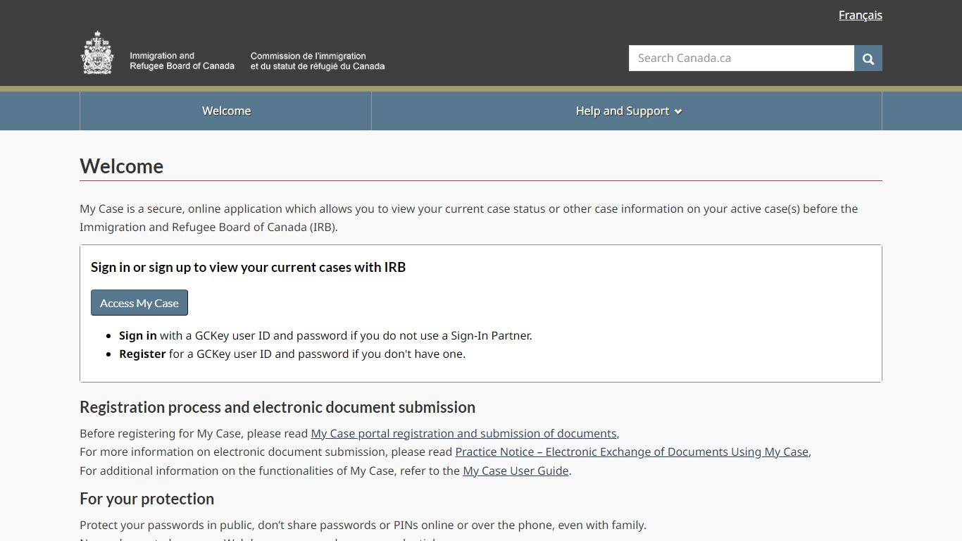 My Case - Immigration and Refugee Board of Canada